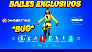 ¡RAPIDO! COMO CONSEGUIR BAILES GRATIS Y EXCLUSIVOS en FORTNITE  BUG de FORTNITE CREATIVO