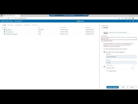 Windows Admin Center - Add Server