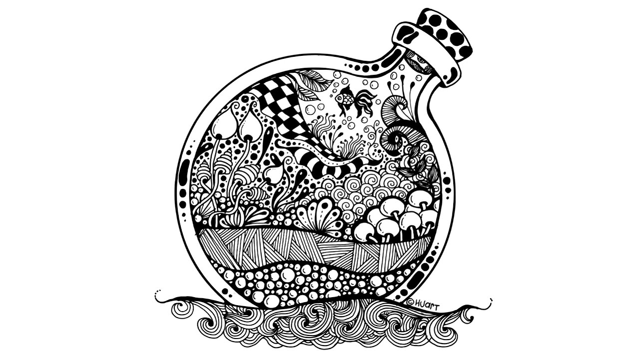 Zen doodle art for beginners ♡ zentangle art ♡ tangle