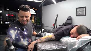 Tattooing a portrait of my grandfather Arya ( inked journeys vlog )