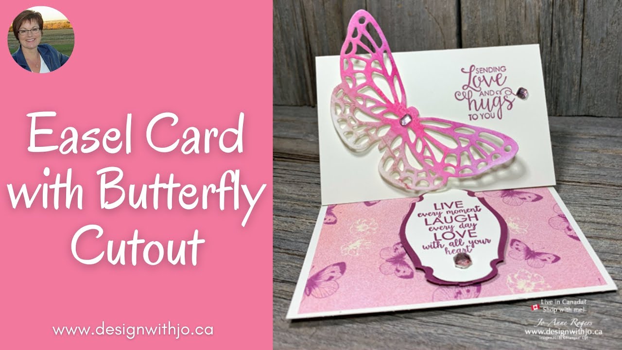 Easel Card with Butterfly Cutout Facebook Live Replay - YouTube