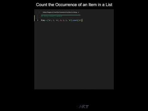 Count the Occurrence of an Item in a List in Python | Python Examples ...