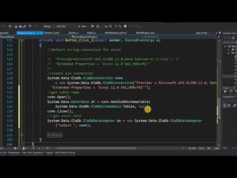 Get data from EXCEL using C# and OLEDB part 3