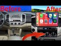 Toyota Tacoma radio 13.3inch upgrade 2005-2015 Android carpaly stereo replacement How To Install