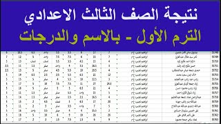 نتيجة الشهادة الاعدادية || نتيجة الصف الثالث الاعدادي بالاسم والدرجات