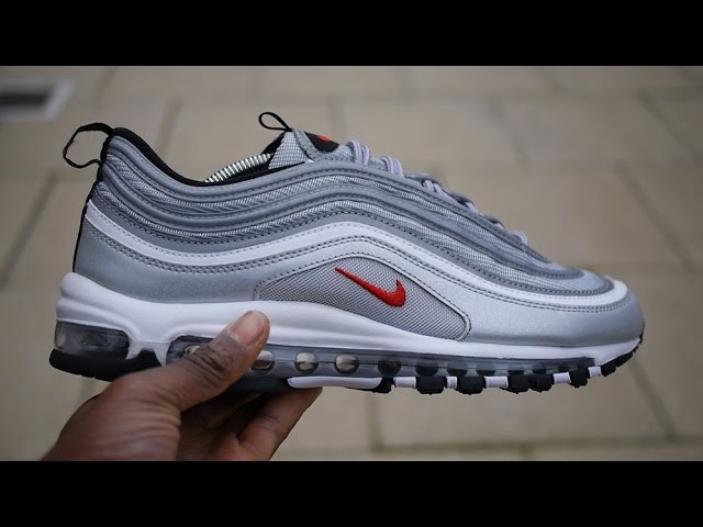 air max silver bullet 97 on feet