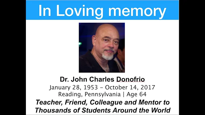 In memorium of Dr. John Donofrio