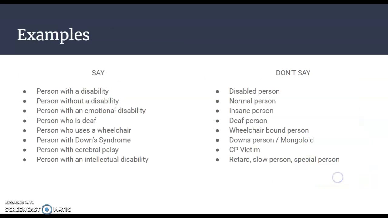 EDL 853 Mod 10: Person First Language