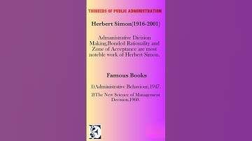 Herbert Simon|Thinkers of Public Administration| #shorts #shortfeed #ugcnet #politicalscience