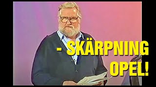 Glenning inte nöjd med nya Opel, 1993. Perstad Presenterar: TrafikMagasinet, BilTV med Perstad