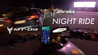 MT-09 ZX6R ZX10R NIGHT RUN CITY RIDE - BERSAMA MOTORUN BALI 4K