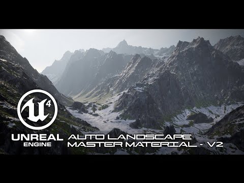UE4 Auto Landscape Master Materials - V2