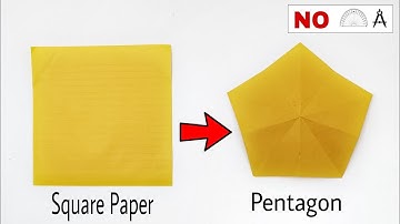 How to cut a PENTAGON from a Square Paper - 1065