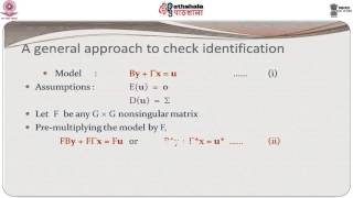 Simultaneous Equations Models –  Identification: a different approach