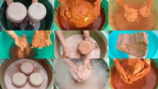 Soft Dusty Pure Mud & Red Mud Dry & Water Crumbling |Oddly Satisfying | Pure Mud ASMR Edit screenshot 3