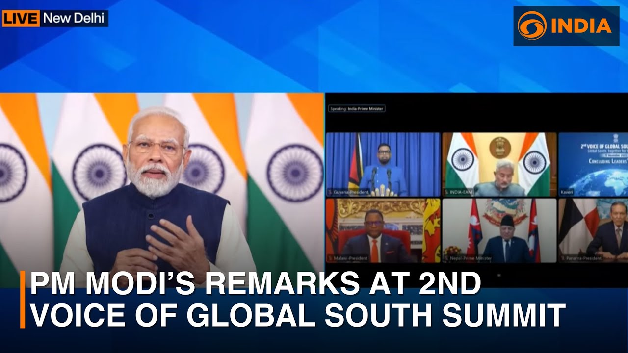 PM Narendra Modi’s remarks at 2nd Voice of Global South Summit via ...