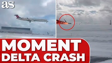 SHOCKING VIDEO: MOMENT of DELTA FLIGHT CRASH in TORONTO captured on camera