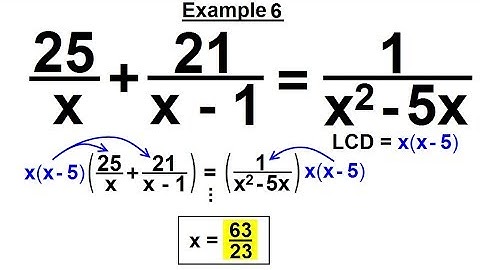 Algebra - Ch. 14: Solving Equations with Rational Expressions (8 of 21) Example 6