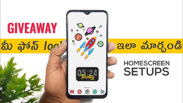 Dope Android Homescreen setups tutorial in Telugu | homescreen Customization Coves for KWGT
