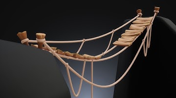 Blender 3.0 Geometry Nodes - Stylised Rope Bridge Game Asset