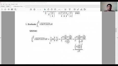 7 Evaluation of improper integral using Beta and Gamma functions Module II