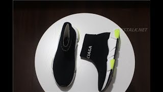 balenciaga speed trainer black and green