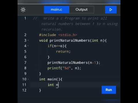 How to write a c Program to print all natural numbers between 1 to n ...