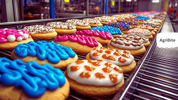 How Million of COOKIES Mass Produced in Factories Modern Automated Cookies Factory Processing