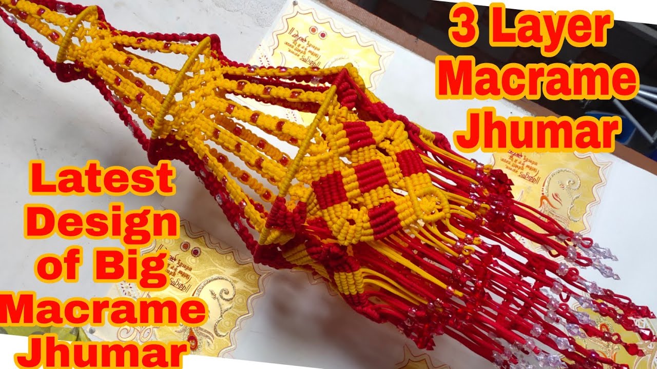 Big Macrame Jhumar full tutorial New design of macrame jhumar