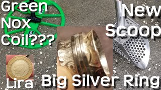 New scoop- Green NOX coil??? -Big silver-Beach Metal Detecting