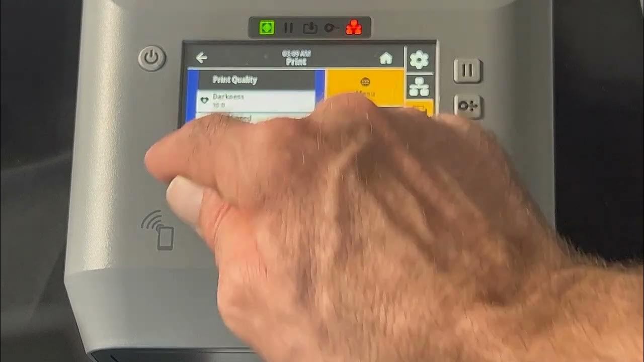 Sæt tøj væk at lege gaben How to Use the Color Touch Display on the Zebra Desktop Printer (ZD621) |  Zebra - YouTube