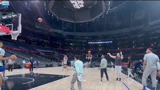 LUKA DONCIC, KYRIE IRVING \& MAVERICKS MORNING SHOOT AROUND AT CRYPTO.COM AHEAD OF TOMORROWS GAME 2