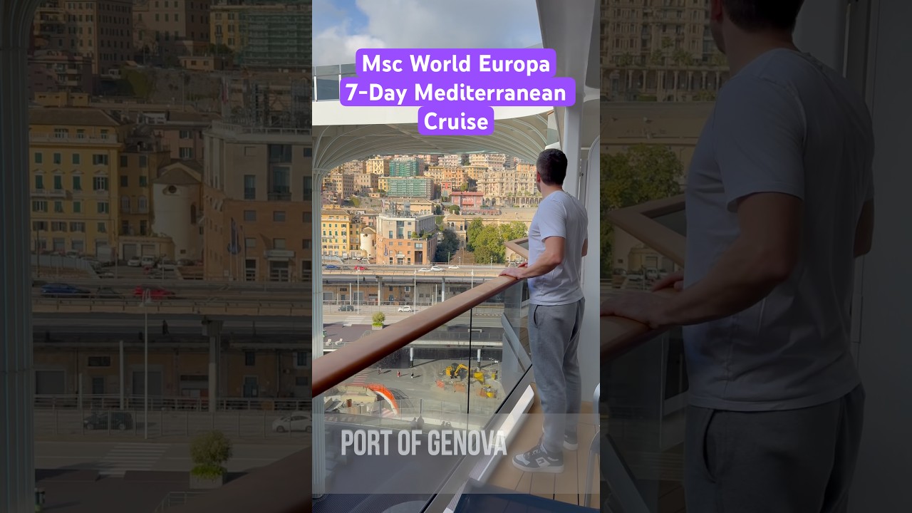 7-Day Mediterranean Cruise | MSC World Europa #msc #shorts #cruise #cruiseport #travel ✔️ #182