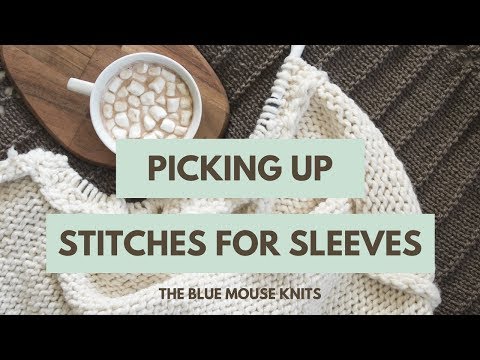 Picking Up Stitches for Sleeve || Drop Shoulder Sleeves