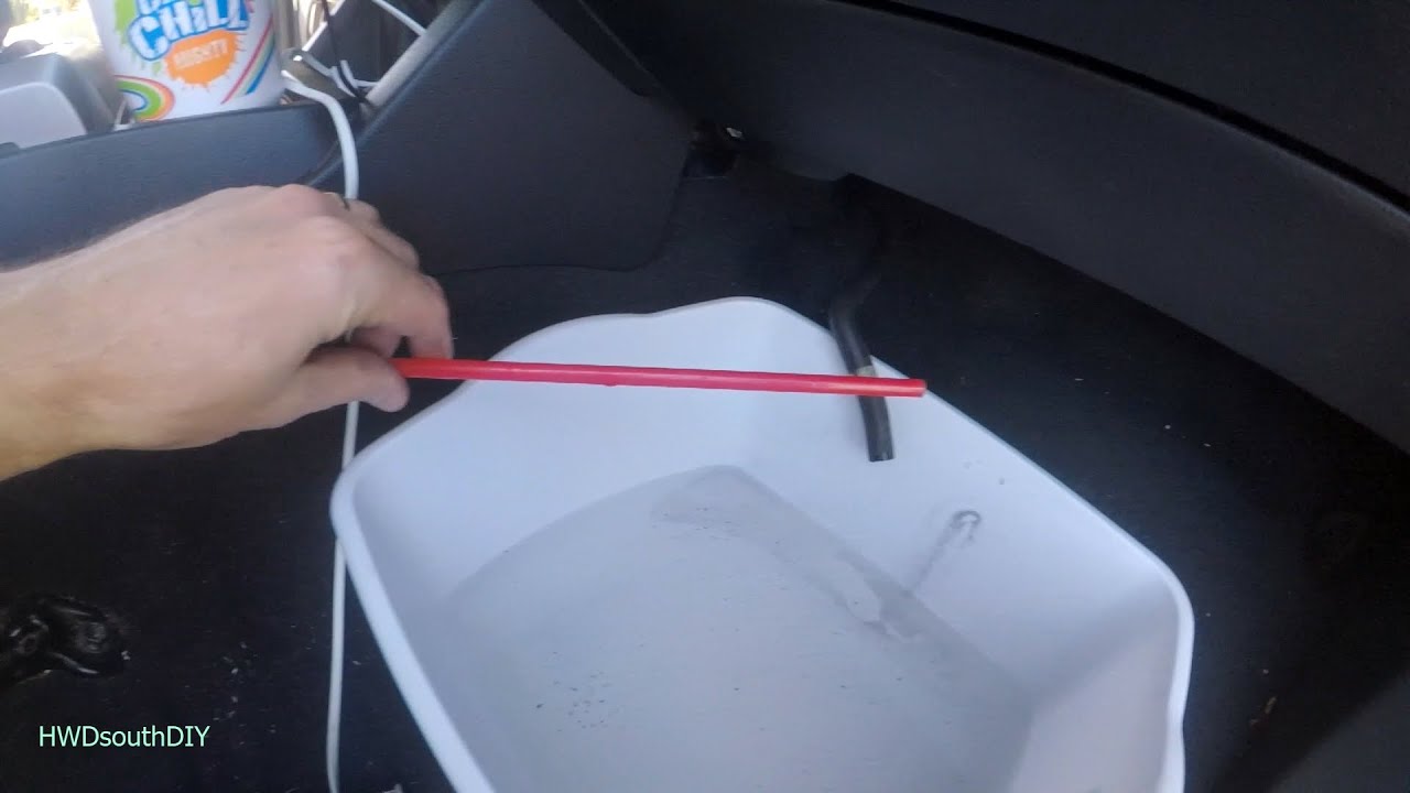 Toyota Tacoma Clogged AC Condensate Line Fixed With a Straw - YouTube