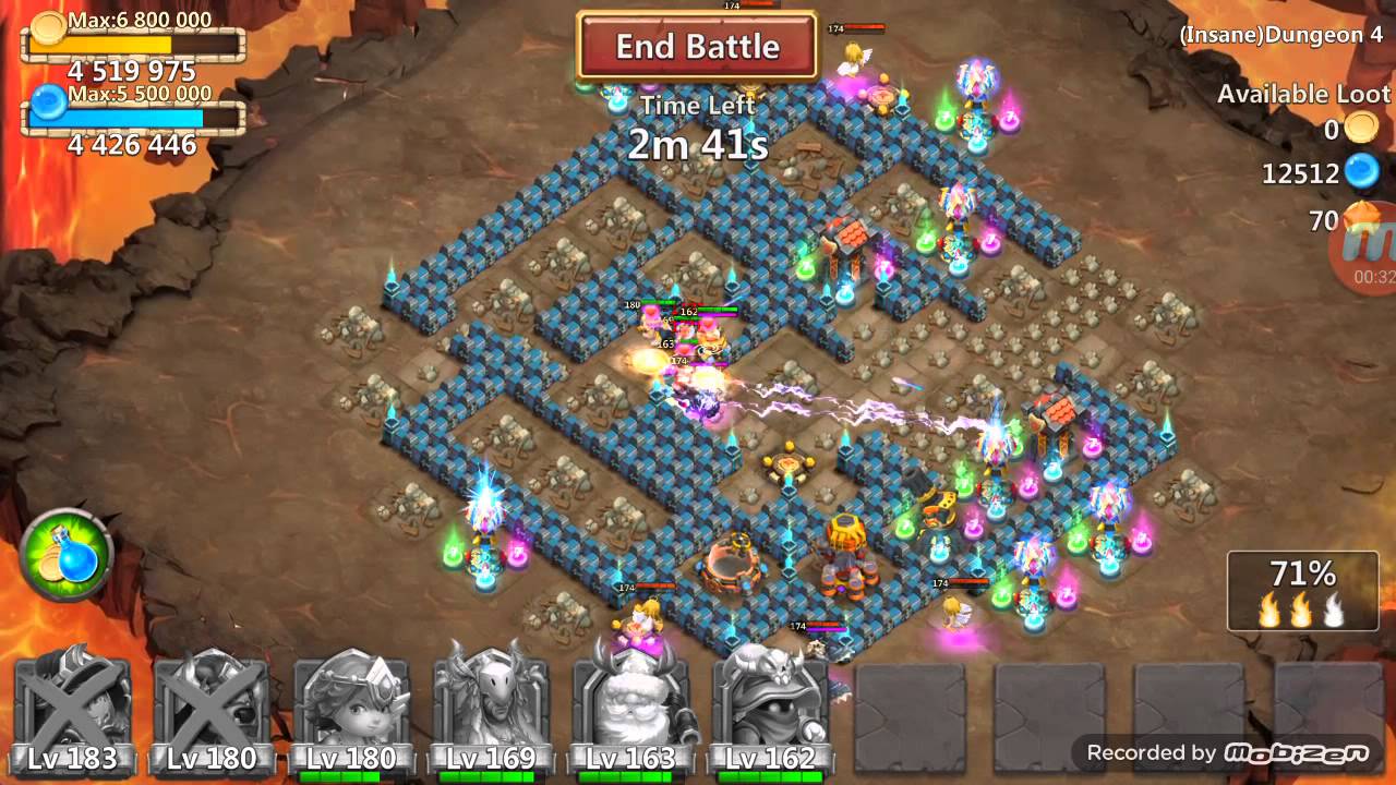Beating Insane Dungeon 4-8 Castle Clash - YouTube