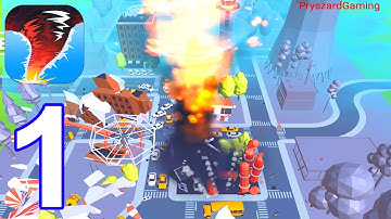 Tornado Rush - Gameplay Walkthrough Part 1 All Levels (Android,iOS)