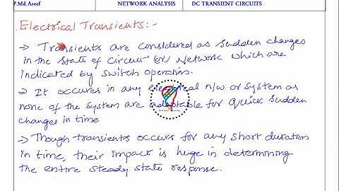 First order source free DC transient circuit analysis