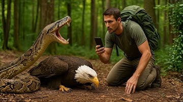 Hiker Fights Giant Python to Save Eagle Family