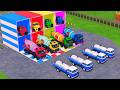 TRANSPORTING BUS, POLICE CARS, DUMP TRUCK, BOX TRUCK, FIRE TRUCK WITH SCANIA TRUCK - FS22 #15