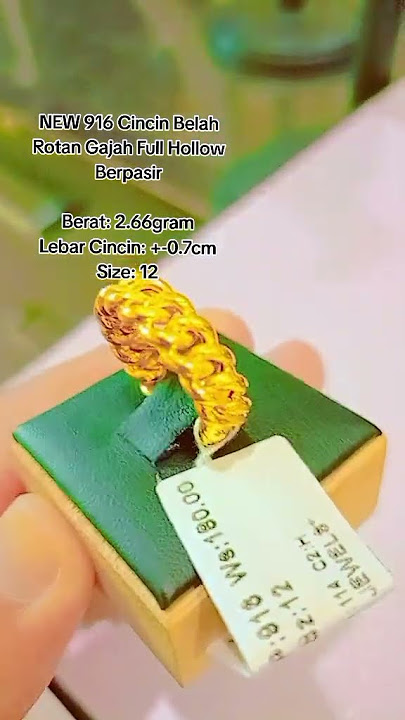ni cincin belah rotan gajah hollow item new😍ada lg pelbagai design menarik di kedai🥰jemput datang❤️