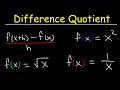 Difference Quotient Difference Quotient