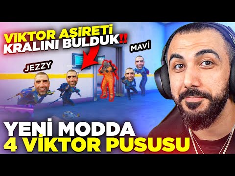 VİKTOR AŞİRETİ KRALI JEZZY VE EKİPLE YENİ MODDA 4 VİKTOR PUSUSU!! (EN GERGİN PUSU!) | PUBG MOBILE