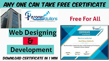 Free web Designing & Development Certificate 2020, Free For All .