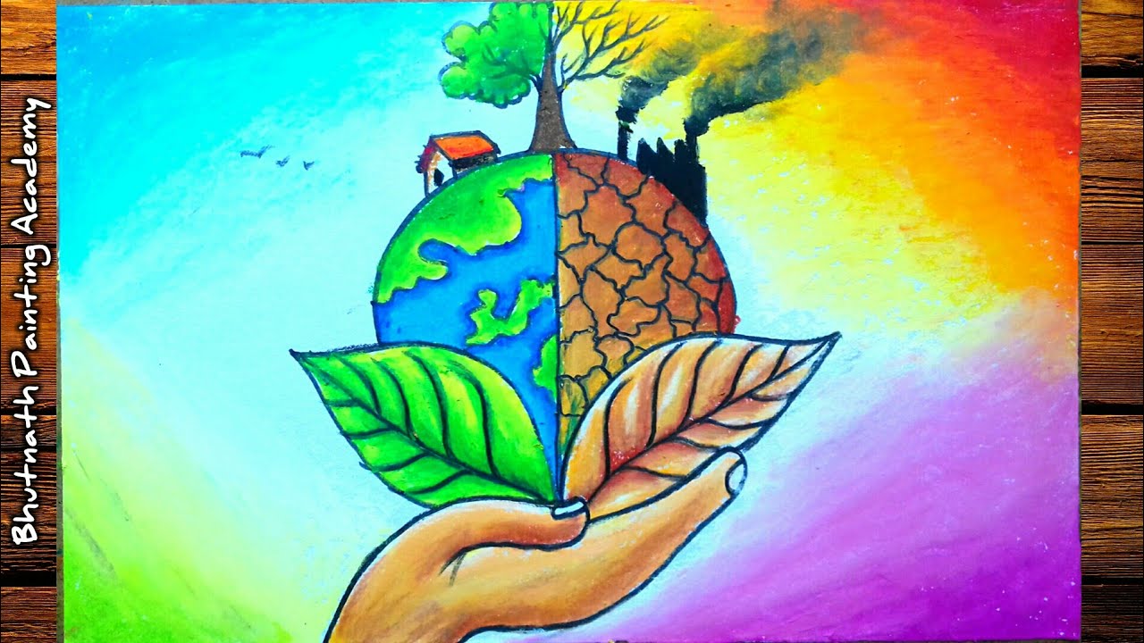 save environment drawing easy and beautiful - YouTube