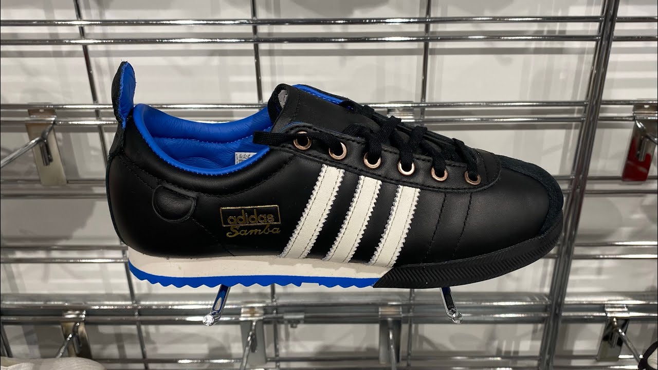 Adidas Samba 62 (Core Black/ Cloud White/ Blue Bird) - Style Code: IH8603