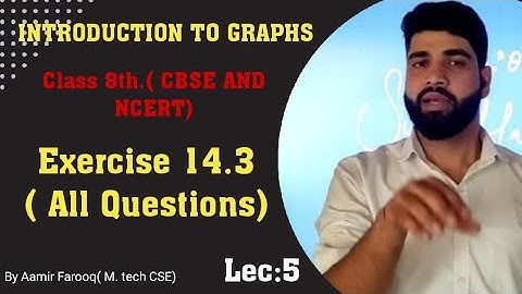 Exercise 14.3. INTRODUCTION TO GRAPHS. ALL QUESTIONS. Class 8th Ncert and Cbse