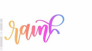 Details Procreate Lettering | Rainbow effect | Modern Script Lettering Update