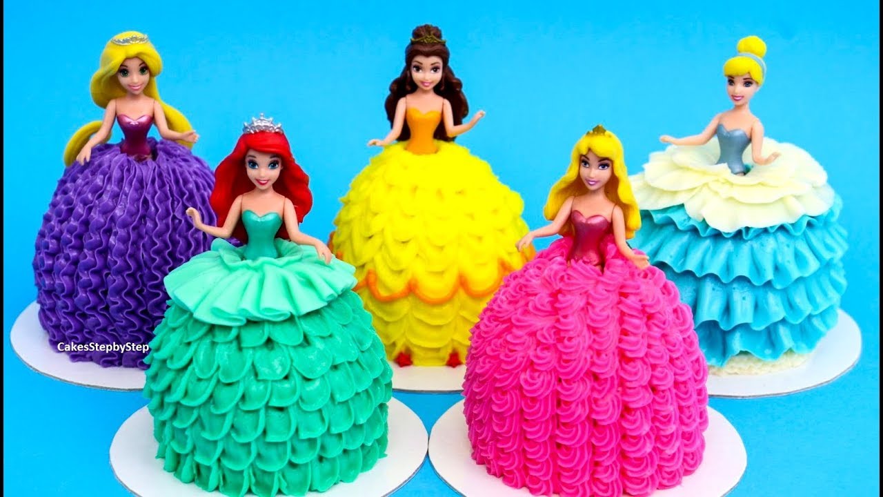 ⁣PRINCESS Dress Cupcakes / Magic Clip DOLLS Mini Cakes - Buttercream Decorating Ideas