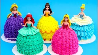 PRINCESS Dress Cupcakes \/ Magic Clip DOLLS Mini Cakes - Buttercream Decorating Ideas